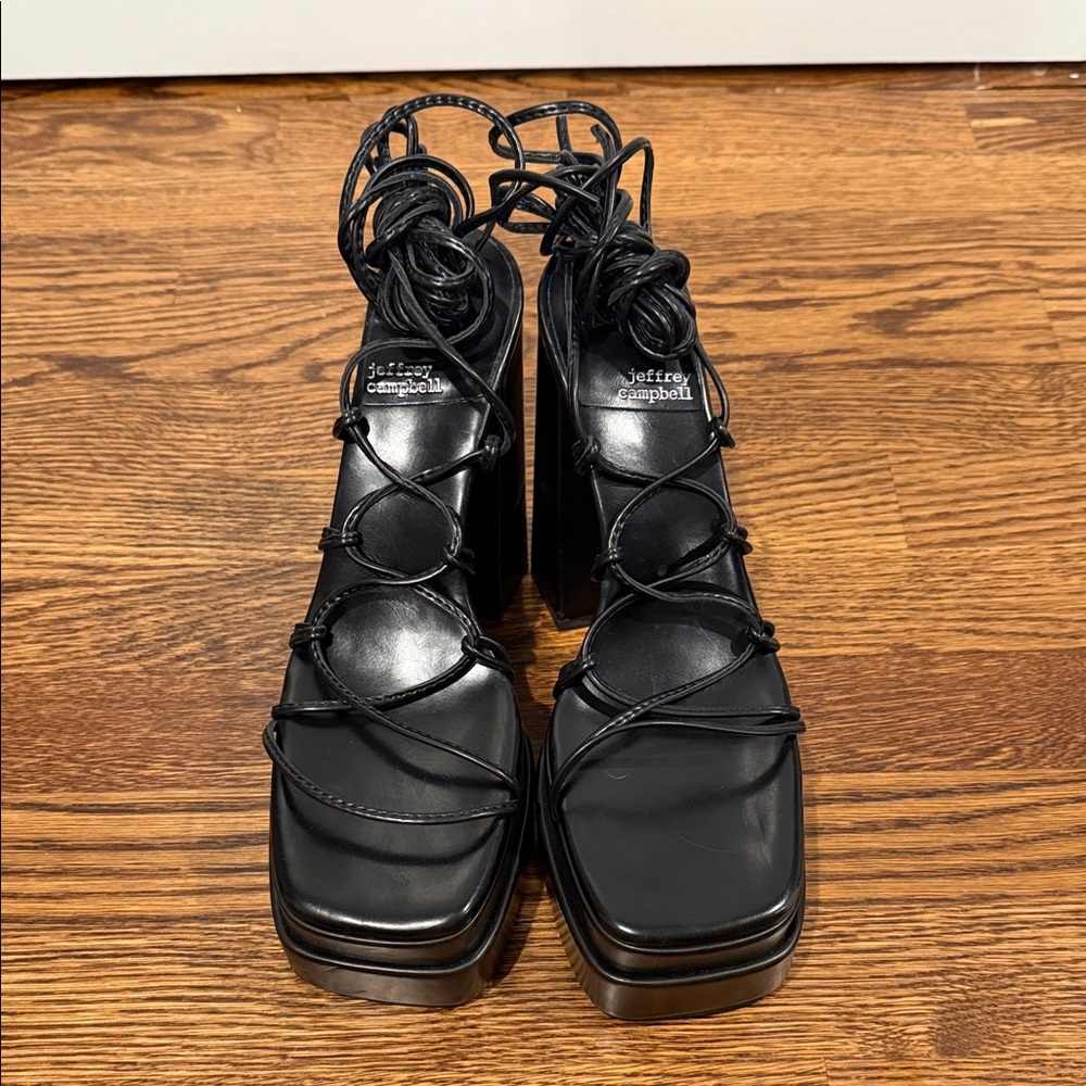 Jeffrey Campbell Black Strappy Heels
